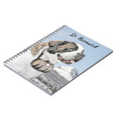 Saint Bernard Painting - Cute Original Dog Art Notitieboek (Linkerzijde)