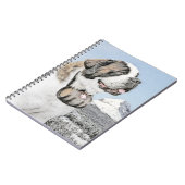 Saint Bernard Painting - Cute Original Dog Art Notitieboek (Linkerzijde)