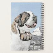 Saint Bernard Painting - Cute Original Dog Art Planner (Achterkant)
