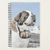 Saint Bernard Painting - Cute Original Dog Art Planner (Voorkant)
