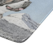 Saint Bernard Painting - Cute Original Dog Art Snijplank (Hoek)