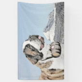 Saint Bernard Painting - Cute Original Dog Art Spandoek (Verticaal)