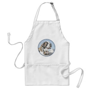 Saint Bernard Painting - Cute Original Dog Art Standaard Schort