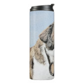 Saint Bernard Painting - Cute Original Dog Art Thermosbeker (Gedraaid links)