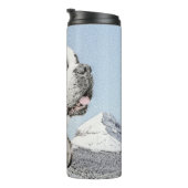 Saint Bernard Painting - Cute Original Dog Art Thermosbeker (Geroteerd rechts)
