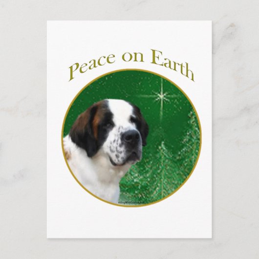 Saint Bernard Peace Briefkaart (Voorkant)