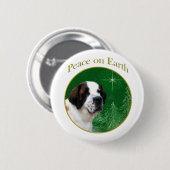 Saint Bernard Peace Ronde Button 5,7 Cm (Voorkant /achterkant)
