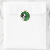 Saint Bernard Peace Ronde Sticker (Tas)