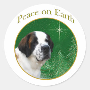 Saint Bernard Peace Ronde Sticker