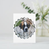 Saint Bernard Photo Briefkaart (Staand voorkant)