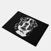 Saint Bernard Portrait Minimalist Kleding Deurmat (Schuin)