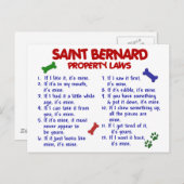 SAINT BERNARD Property Laws 2 Briefkaart (Voorkant / Achterkant)