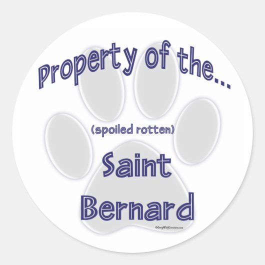 Saint Bernard Property Sticker (Voorkant)