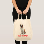 Saint Bernard Puppy Dog Canvas Grocery Totebag Tote Bag (Voorkant (product))