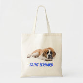 Saint Bernard Puppy Dog Canvas Grocery Totebag Tote Bag (Voorkant)