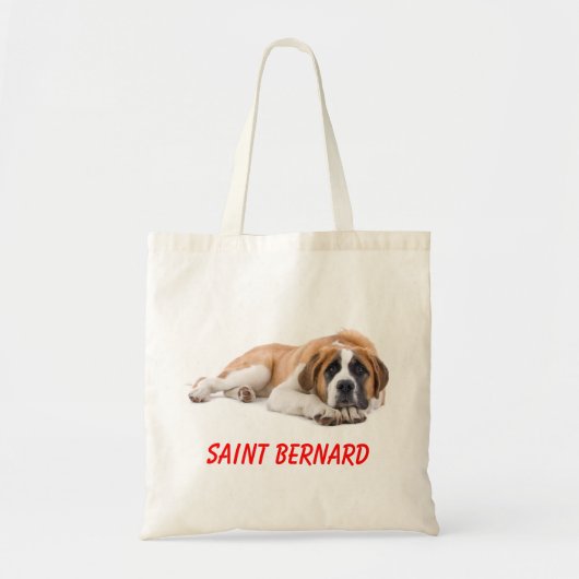 Saint Bernard Puppy Dog Canvas Grote Totebag Tote Bag (Voorkant)