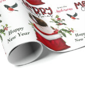 Saint Bernard Puppy Dog kerstcadeau Cadeaupapier (Rol Hoek)