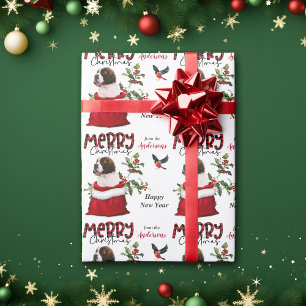 Saint Bernard Puppy Dog kerstcadeau Cadeaupapier