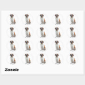 Saint Bernard Puppy Dog Sticker / Label (Vel)