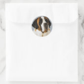 Saint Bernard Puppy Dog Sticker / Label (Tas)