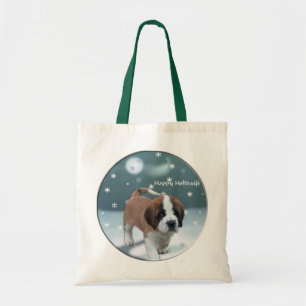 Saint Bernard Puppy kerstcadeaus Tote Bag