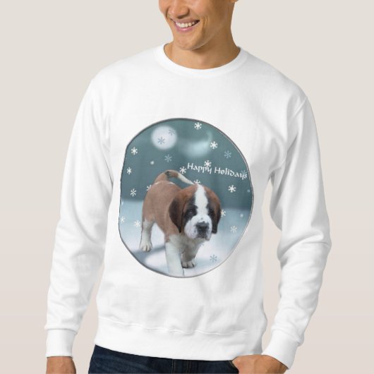 Saint Bernard Puppy kerstcadeaus Trui (Voorkant)