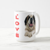 Saint Bernard Red Love Puppy Dog - St. Bernard Koffiemok (Voorkant rechts)