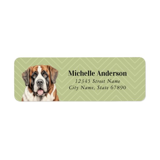 Saint Bernard Retouradreslabels Etiket (Voorkant)