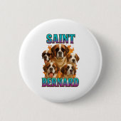 Saint Bernard  Ronde Button 5,7 Cm (Voorkant)