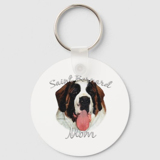 Saint Bernard (ruw) mam 2 Sleutelhanger (Voorkant)