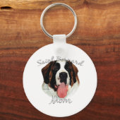 Saint Bernard (ruw) mam 2 Sleutelhanger (Voorkant)