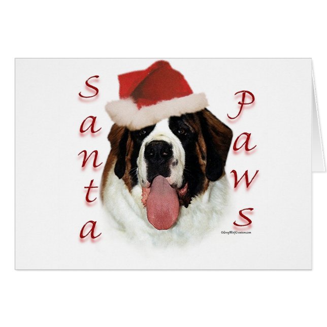Saint Bernard Santa Paws (Voorkant Horizontaal)