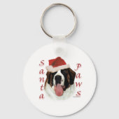 Saint Bernard Santa Paws Sleutelhanger (Achterkant)