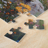 Saint Bernard Schilderachtig Wildflower Field Legpuzzel (Zijkant)