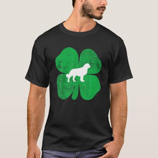 Saint Bernard Shamrock Irish St Patricks Day Funny T-shirt (Voorkant)