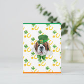 Saint Bernard Shamrock St. Patricks Day Feestdagenkaart (Staand voorkant)