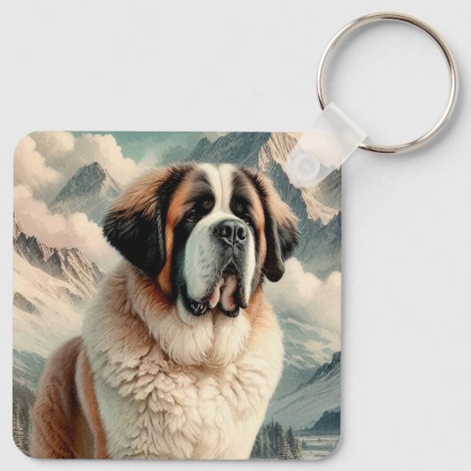 Saint Bernard Sleutelhanger (Achterkant)