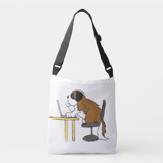 Saint Bernard - Slobbers School Bag Crossbody Tas (Voorkant)