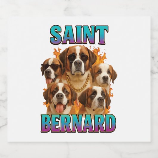 Saint Bernard  Sparkling Wijnetiket (Enkel label)
