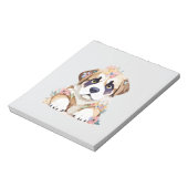 Saint Bernard Speelse Schattige Fun Dier Kleurrijk Notitieblok (Linkerzijde)
