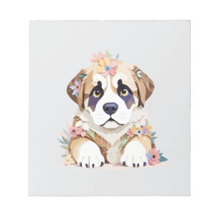 Saint Bernard Speelse Schattige Fun Dier Kleurrijk Notitieblok