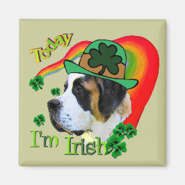 Saint Bernard St Patricks Day Magneet