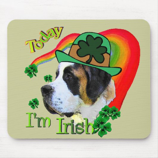 Saint Bernard St Patricks Day Muismat (Voorkant)
