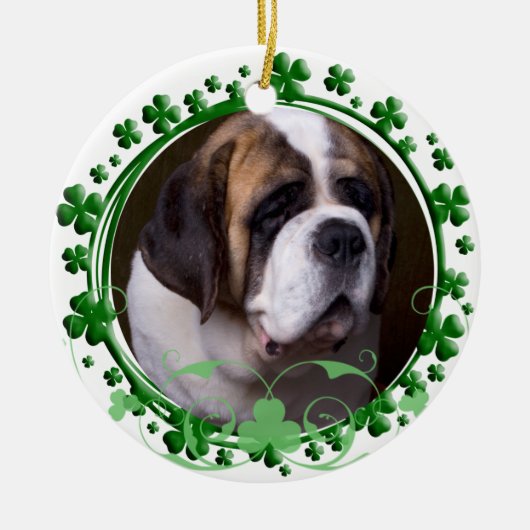 Saint Bernard St. Patrick's Day Ornament (Voorkant)