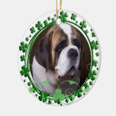 Saint Bernard St. Patrick's Day Ornament (Links)