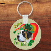 Saint Bernard St Patricks Day Sleutelhanger (Voorkant)