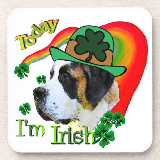 Saint Bernard St Patricks Drankjes Onderzetter (Voorkant)
