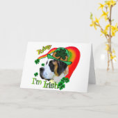 Saint Bernard St Patricks Kaart (Gele Bloem)