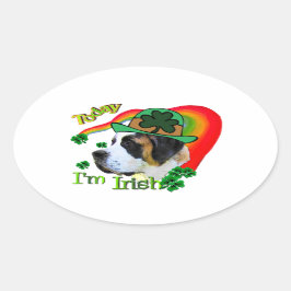 Saint Bernard St Patricks Ovale Sticker