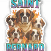 Saint Bernard  Sticker (Voorkant)